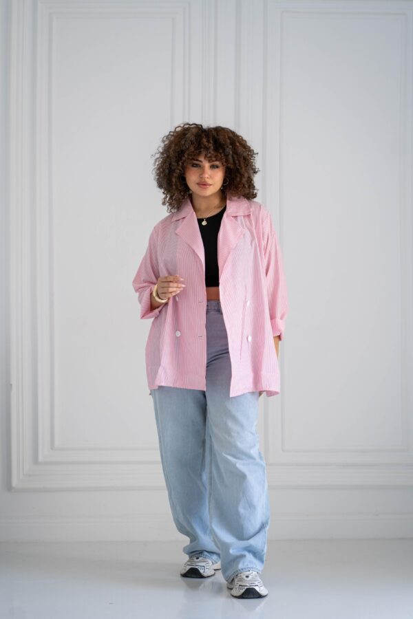 Baby-Pink Stripes Shirt - Image 2