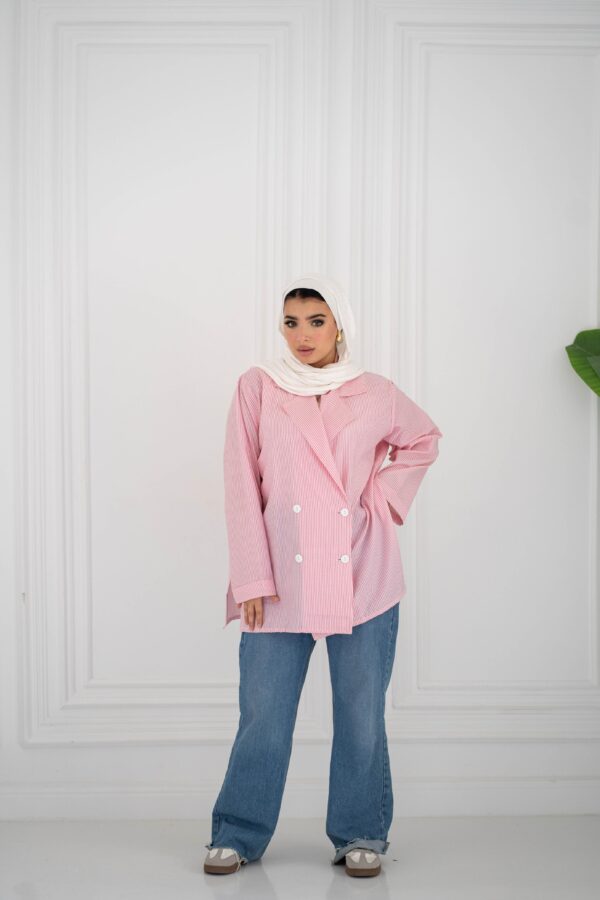 Baby-Pink Stripes Shirt - Image 5