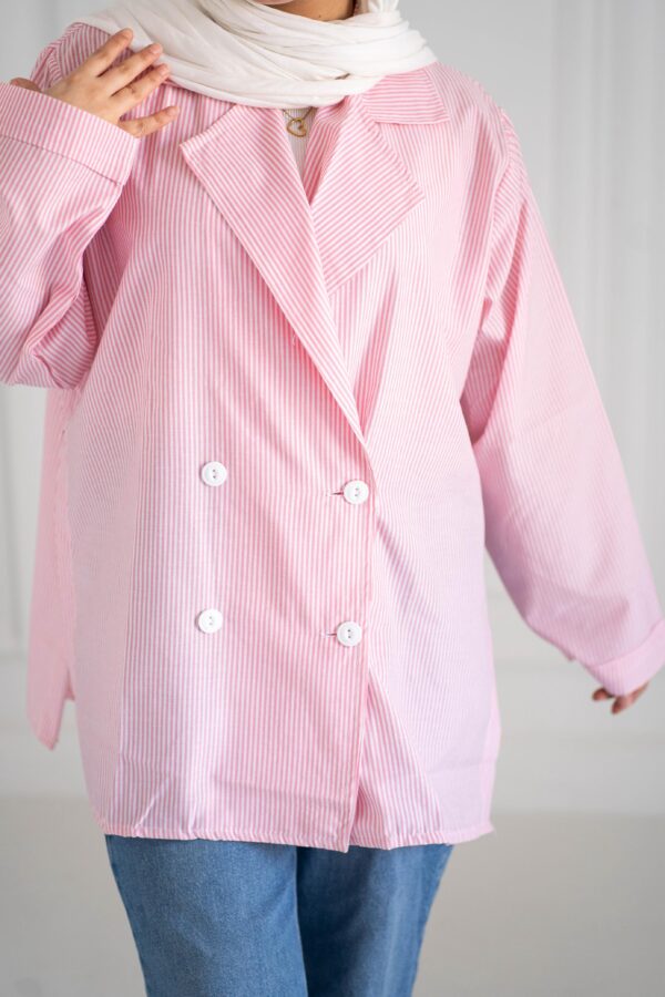 Baby-Pink Stripes Shirt - Image 6