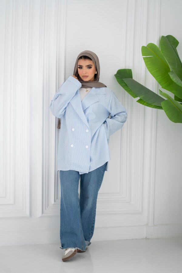 Baby-Blue Stripes Shirt - Image 2