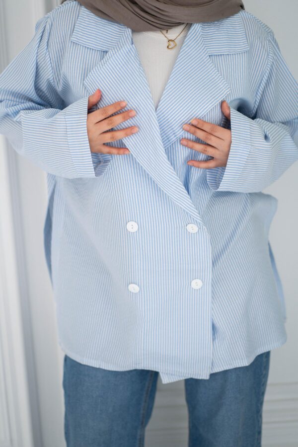 Baby-Blue Stripes Shirt - Image 5